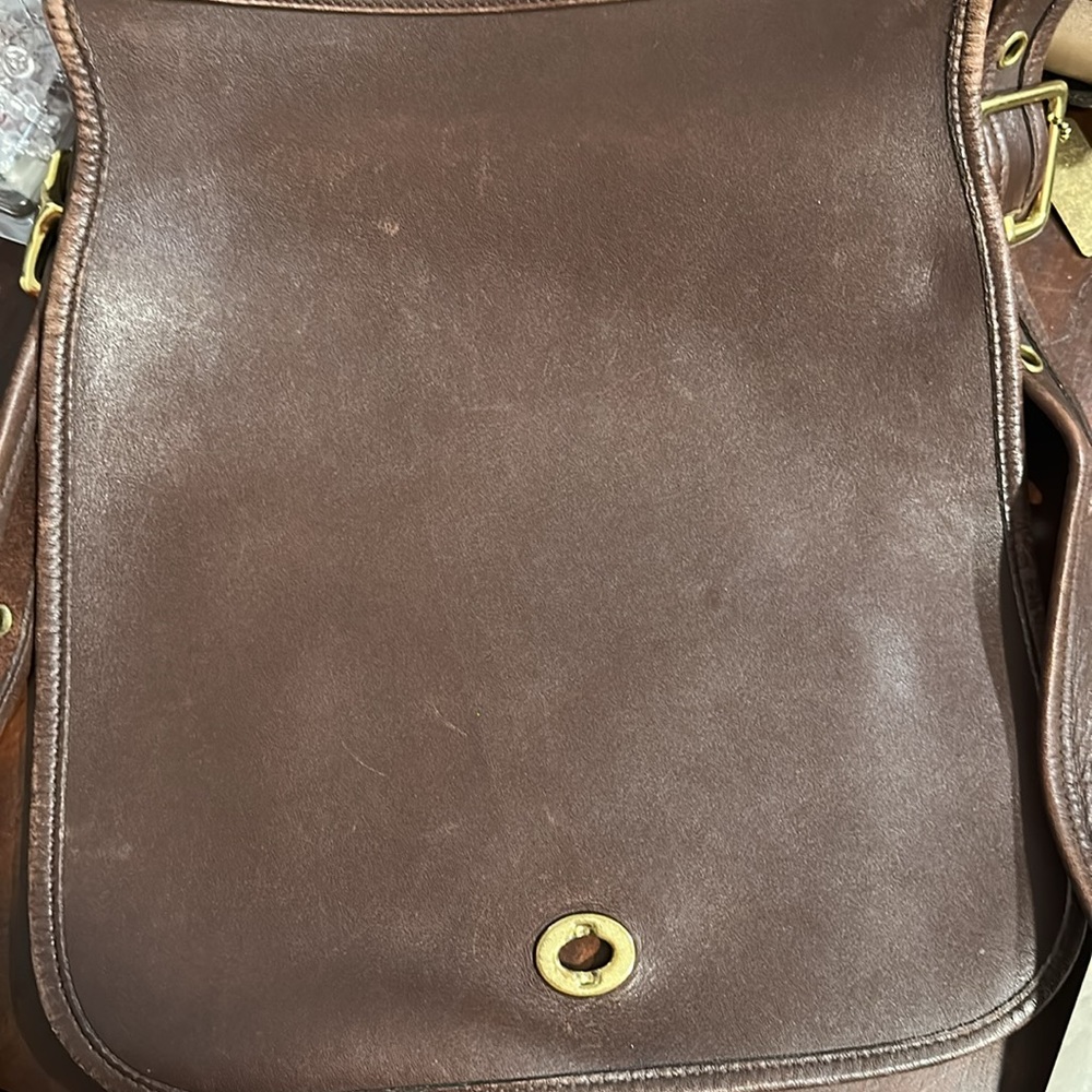 Vintage Coach Stewardess Bag Purse 9525 Dark Brown Mahogany Costa Rica - Picture 8 of 12